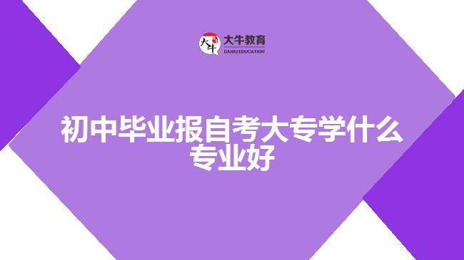 初中畢業(yè)報自考大專學(xué)什么專業(yè)好