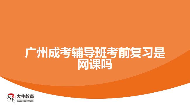 廣州成考輔導班考前復(fù)習是網(wǎng)課嗎