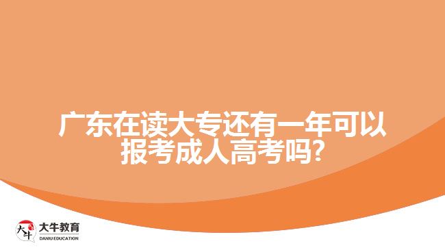 廣東在讀大專還有一年可以報(bào)考成人高考嗎?