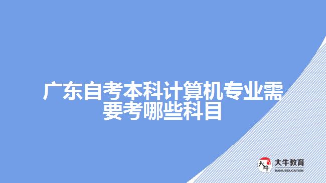 廣東自考本科計(jì)算機(jī)專業(yè)需要考哪些科目