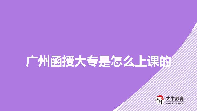 廣州函授大專(zhuān)是怎么上課的