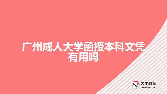 廣州成人大學(xué)函授本科文憑有用嗎