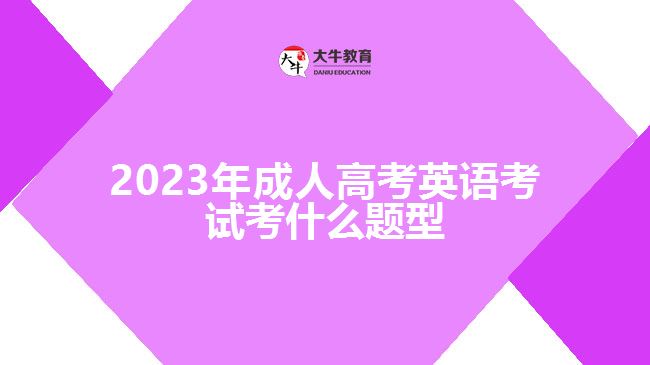 2023年成人高考英語考試考什么題型