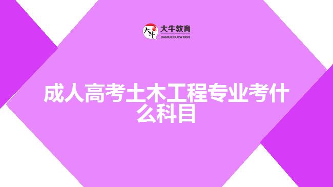 成人高考土木工程專(zhuān)業(yè)考什么科目