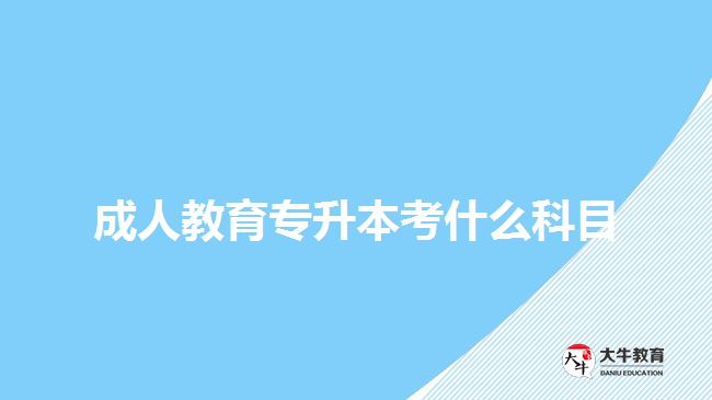 成人教育專升本考什么科目