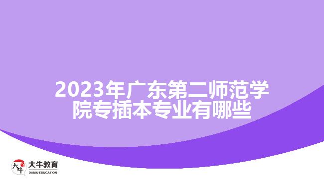 2023年廣東第二師范學(xué)院專插本專業(yè)有哪些