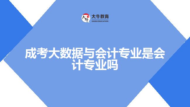 成考大數(shù)據(jù)與會計(jì)專業(yè)是會計(jì)專業(yè)嗎