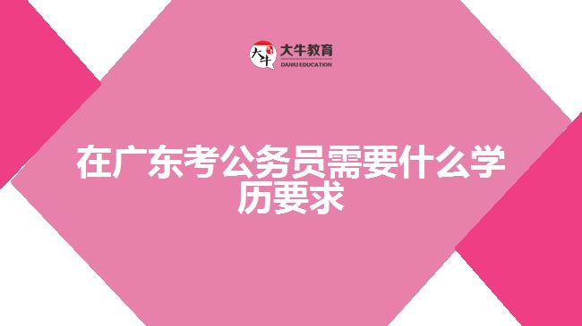 在廣東考公務(wù)員需要什么學(xué)歷要求