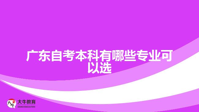 廣東自考本科有哪些專業(yè)可以選