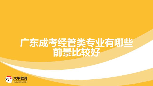 廣東成考經管類專業(yè)有哪些前景比較好