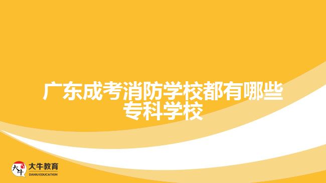 廣東成考消防學(xué)校都有哪些?？茖W(xué)校