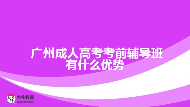 廣州成人高考考前輔導(dǎo)班有什么優(yōu)勢