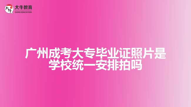 廣州成考大專畢業(yè)證照片是學(xué)校統(tǒng)一安排拍嗎