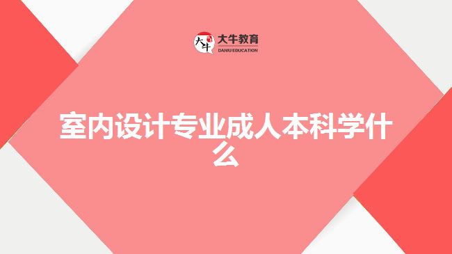 室內(nèi)設(shè)計(jì)專業(yè)成人本科學(xué)什么