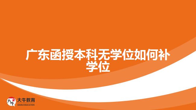 廣東函授本科無(wú)學(xué)位如何補(bǔ)學(xué)位