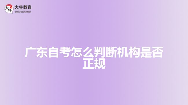 廣東自考怎么判斷機(jī)構(gòu)是否正規(guī)