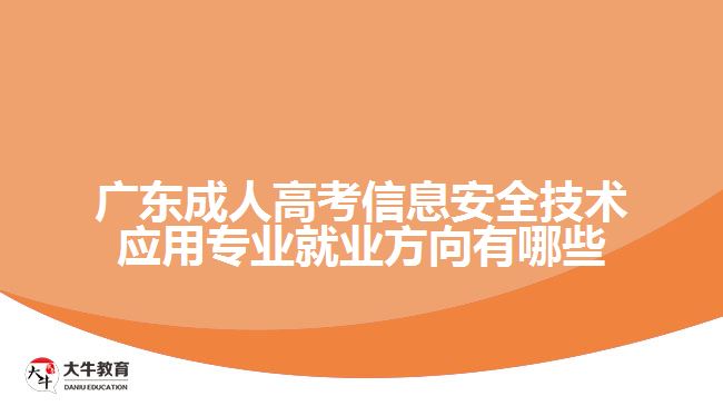 廣東成人高考信息安全技術(shù)應(yīng)用專(zhuān)業(yè)就業(yè)方向有哪些