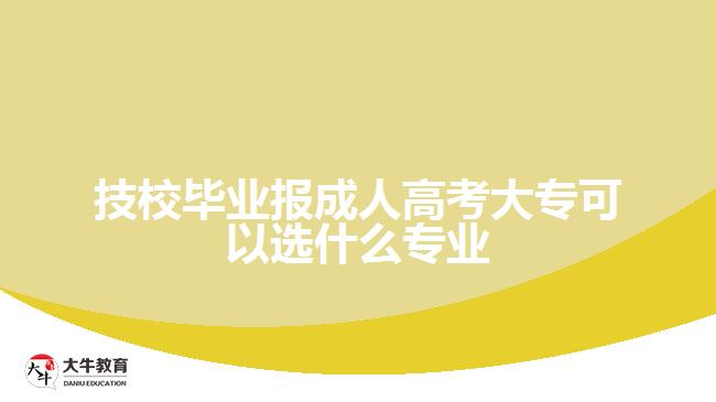 技校畢業(yè)報成人高考大?？梢赃x什么專業(yè)