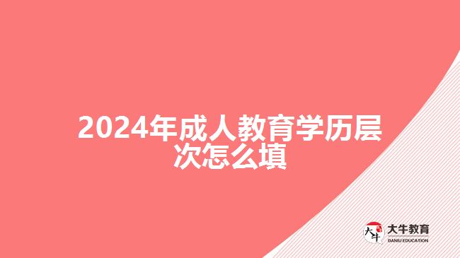 2024年成人教育學(xué)歷層次怎么填