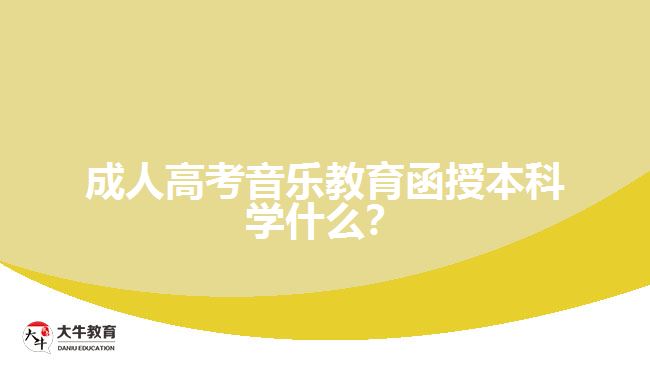 成人高考音樂教育函授本科學(xué)什么？