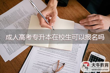 成人高考專升本在校生可以報名嗎