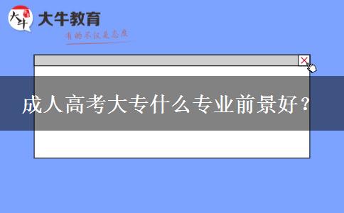 成人高考大專什么專業(yè)前景好？