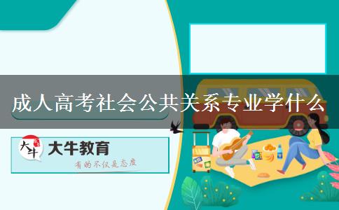 成人高考社會公共關(guān)系專業(yè)學什么