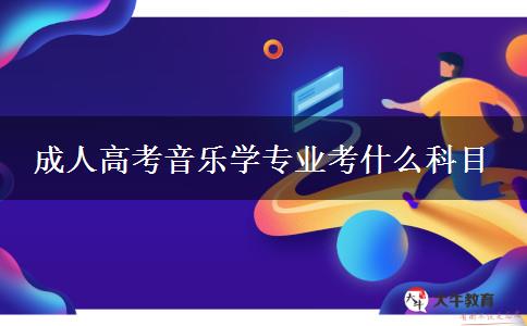 成人高考音樂學專業(yè)考什么科目