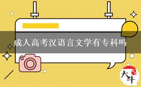 成人高考漢語言文學(xué)有專科嗎