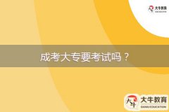成考大專要考試嗎？
