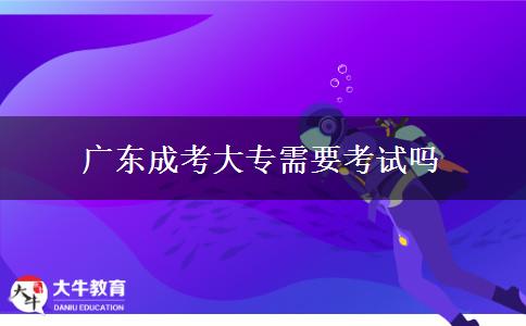 廣東成考大專(zhuān)需要考試嗎