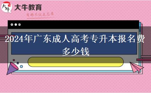 2024年廣東成人高考專升本報(bào)名費(fèi)多少錢