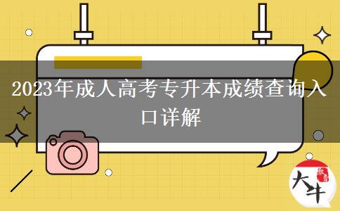 2023年成人高考專升本成績查詢?nèi)肟谠斀? title=