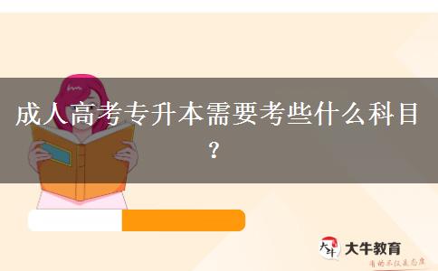 成人高考專升本需要考些什么科目？