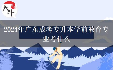 2024年廣東成考專(zhuān)升本學(xué)前教育專(zhuān)業(yè)考什么