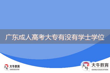 廣東成人高考大專有沒有學士學位