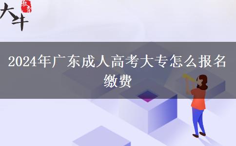 2024年廣東成人高考大專怎么報(bào)名繳費(fèi)