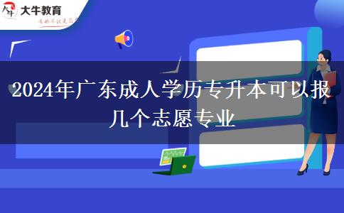 2024年廣東成人學(xué)歷專(zhuān)升本可以報(bào)幾個(gè)志愿專(zhuān)業(yè)