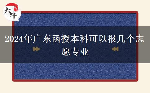 2024年廣東函授本科可以報(bào)幾個(gè)志愿專業(yè)