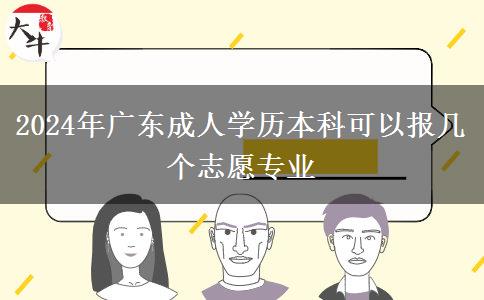 2024年廣東成人學(xué)歷本科可以報幾個志愿專業(yè)