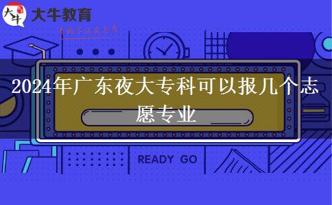 2024年廣東夜大?？瓶梢詧?bào)幾個(gè)志愿專業(yè)