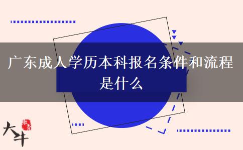 廣東成人學歷本科報名條件和流程是什么