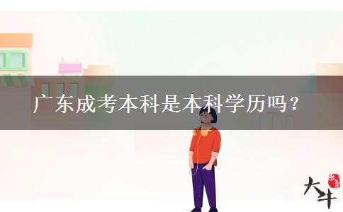 廣東成考本科是本科學(xué)歷嗎？