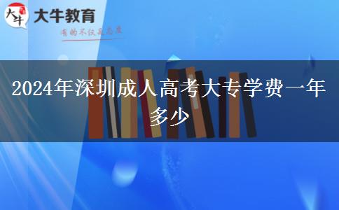 2024年深圳成人高考大專學(xué)費(fèi)一年多少