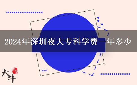 2024年深圳夜大專科學費一年多少