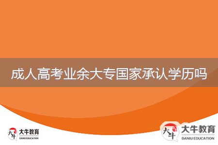 成人高考業(yè)余大專國家承認(rèn)學(xué)歷嗎