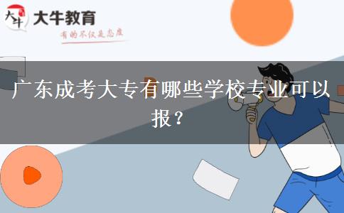 廣東成考大專有哪些學(xué)校專業(yè)可以報(bào)？