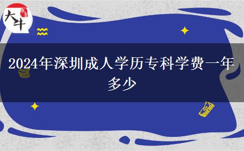 2024年深圳成人學(xué)歷?？茖W(xué)費(fèi)一年多少