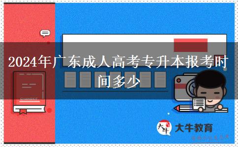 2024年廣東成人高考專升本報(bào)考時間多少