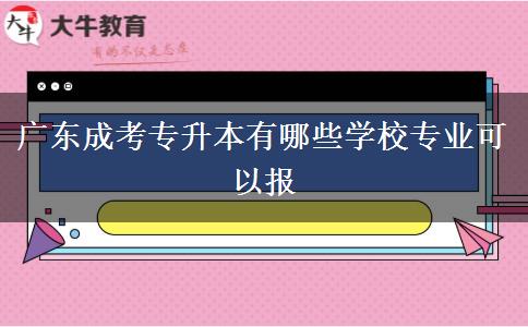 廣東成考專升本有哪些學校專業(yè)可以報